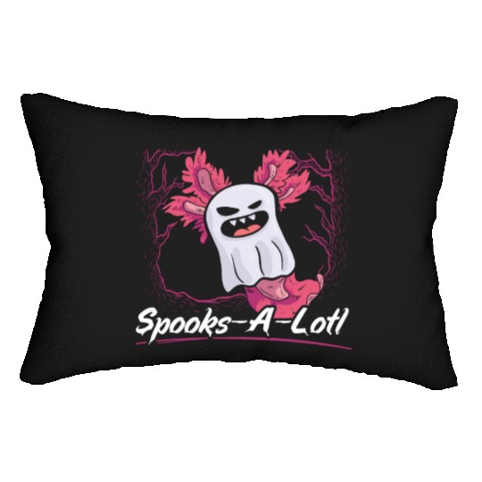 Axolotl Halloween Trick Or Treat Amphibian Axolotl Lumbar Pillows