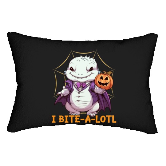 Axolotl Halloween Trick Or Treat Amphibian Axolotl Lumbar Pillows