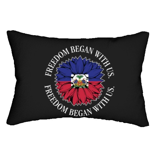 Haiti Heritage Month Freedom Began With Us Lumbar Pillows