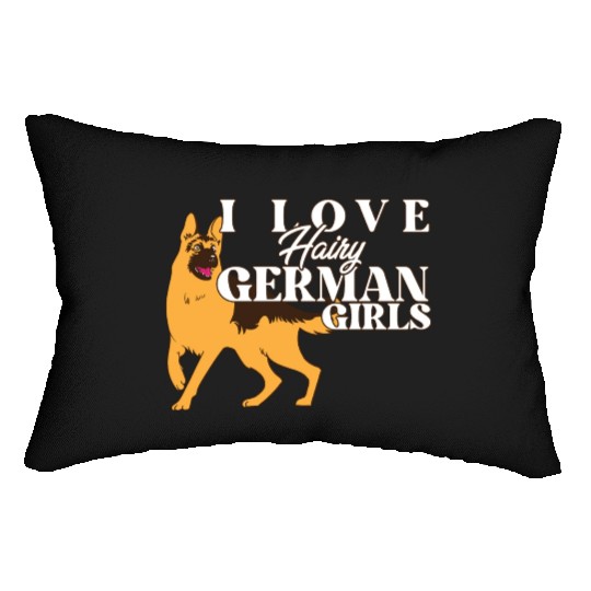 Funny German Shepherd Mama Dad I Love Hairy Lumbar Pillows