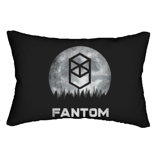 Vintage FANTOM Coin in The Moon Lumbar Pillows