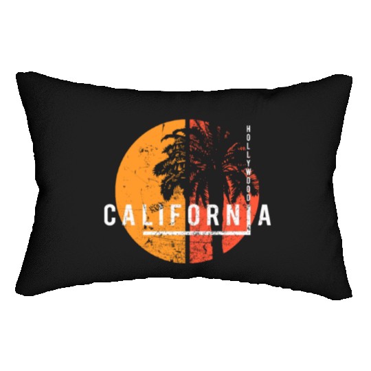 Hollywood California Cool Palm Tree Native Lumbar Pillows