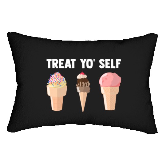Ice Cream Treat Yo' Self Summertime Sherbet Gelato Lumbar Pillows