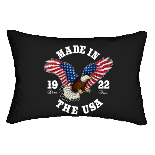 100 Year Old Patriotic Eagle Usa Flag 1922 Lumbar Pillows