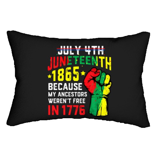 July 4Th Juneteenth 1865 African Melanin Black Pro Lumbar Pillows