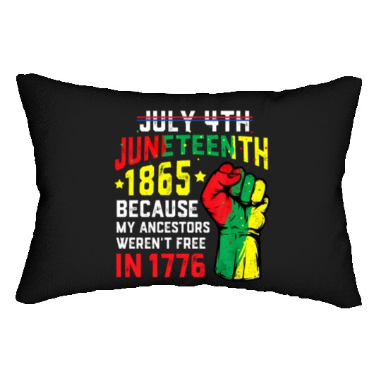 July 4Th Juneteenth 1865 African Melanin Black Pro Lumbar Pillows