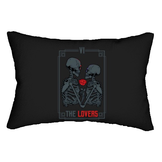 Tarot Card Astrology eleton ull Horror Lumbar Pillows