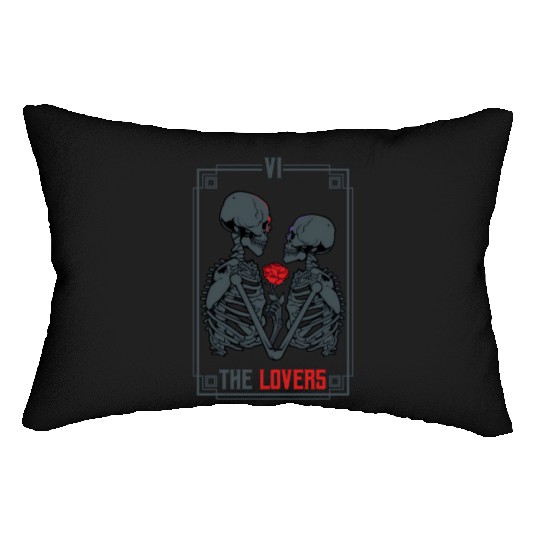 Tarot Card Astrology eleton ull Horror Lumbar Pillows