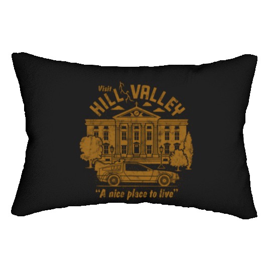 Back To The Future Visit Hill Valley A e Place To Lumbar Pillows