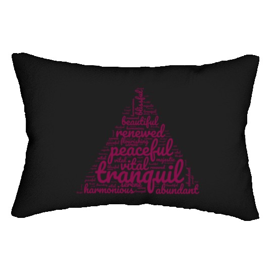 Positive Triangular Wordplay Lumbar Pillows