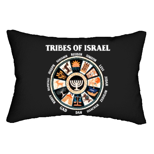 12 Twelve Tribes Of Israel Hebrew Israelite Judah Lumbar Pillows