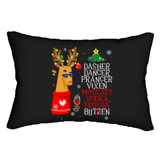 Dasher Dancer Prancer Alcohol Dasher Dancer Wo'S Lumbar Pillows