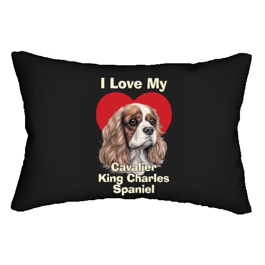 I Love My Cavalier King Charles Spaniel Puppy Dog Lumbar Pillows