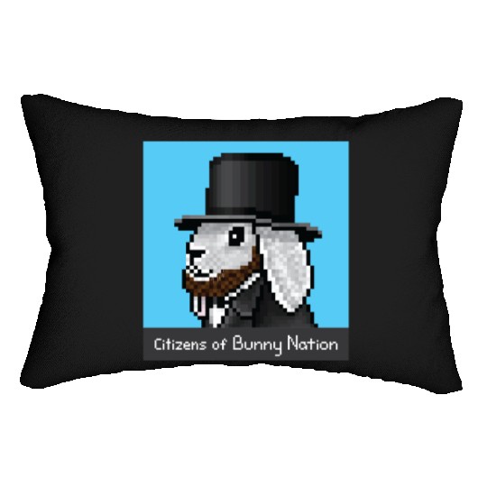 Citizens of Bunny Nation NFT #8 Artwork Lumbar Pillows