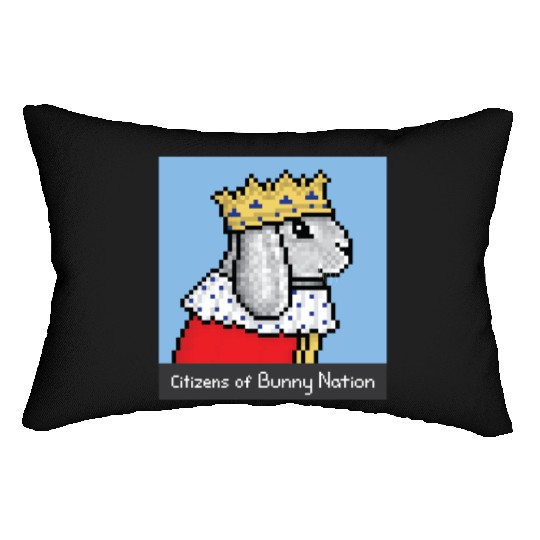 Citizens of Bunny Nation NFT #5 Artwork Lumbar Pillows