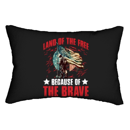 Land of the free because of the Brave Lumbar Pillows