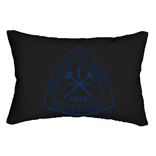 Colorado School Of Mine Orediggers Icon Logo Lumbar Pillows