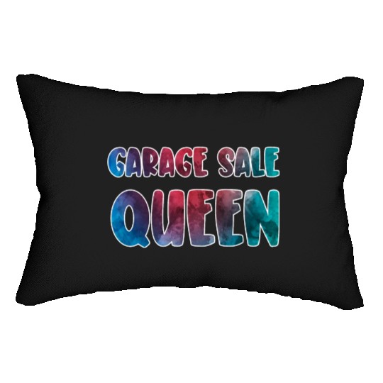 Garage Sale Queen watercolor Lumbar Pillows