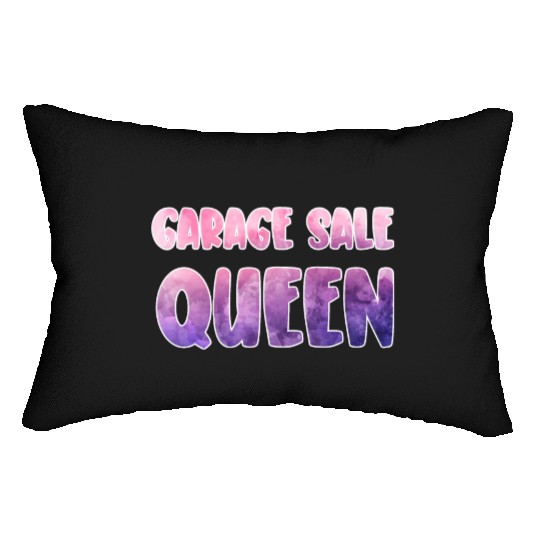 Garage Sale Queen purple pink watercolor Lumbar Pillows