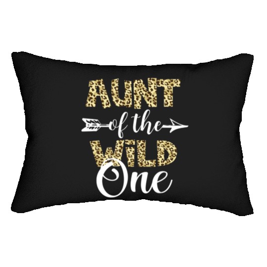 Aunt Of The Wild One Zoo Themed 1st Birthday Lumbar Pillows