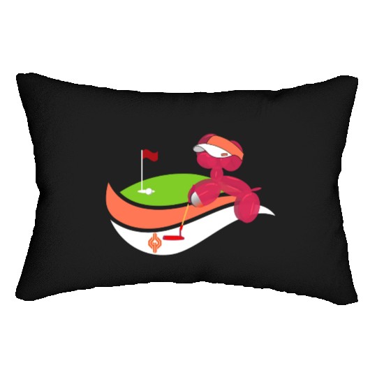 Summer Golf Balloon Dog Lumbar Pillows