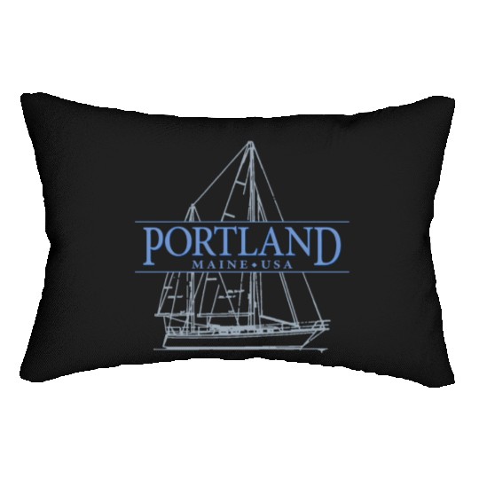 Portland Maine Sailing Lumbar Pillows