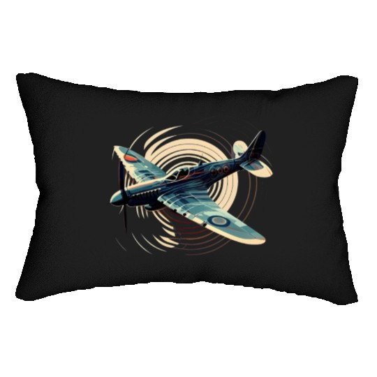 Spitfire Airplane Vintage Pilot Aviator Military Lumbar Pillows