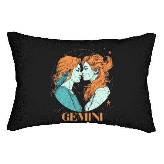 Lesbian Gemini zodiac sign gay girls horoscope Lumbar Pillows