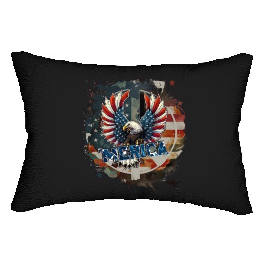 4th july Eagle Lumbar Pillows