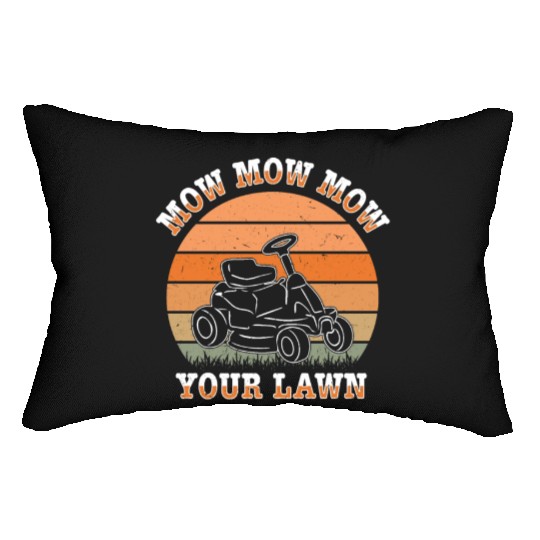 Lawn Mowing Lawn Mower Gardener Gardening Lumbar Pillows