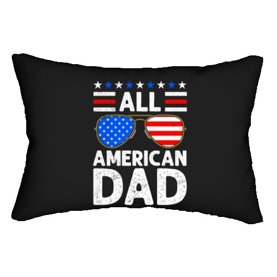 All American Dad Independence Day USA Party Lumbar Pillows