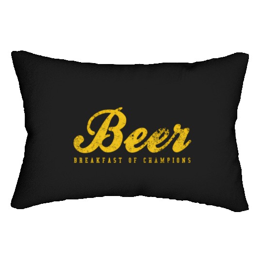 Beer Breakfast Of Champions Inred Lumbar Pillows