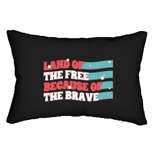 Land Of The Free Because Of The Brave Lumbar Pillows