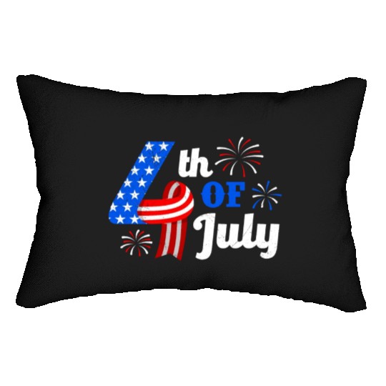 4th July Independence Day Independent America Lumbar Pillows