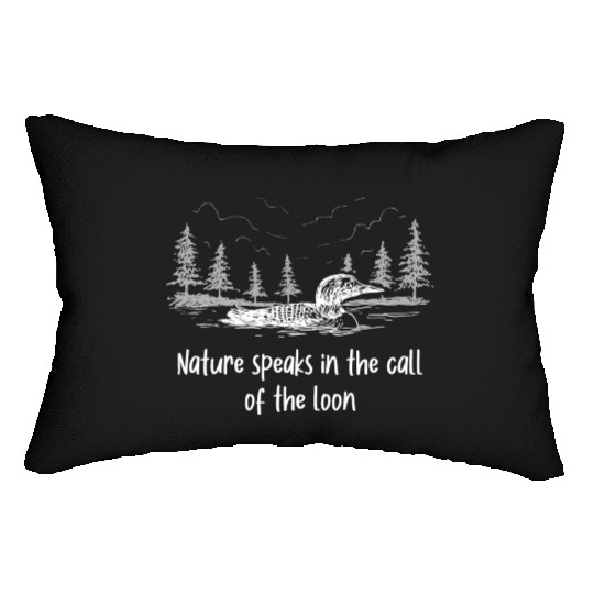 Nature Speaks Loon Bird Watching Loons Lumbar Pillows