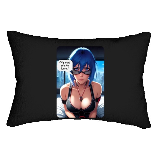 Cyberpunk Waifu Influencer Design 10 Lumbar Pillows
