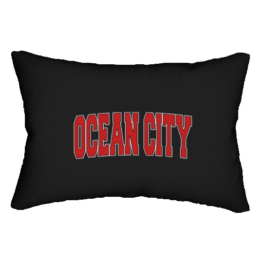 Ocean City Nj New Jersey Varsity Style Usa Sports Lumbar Pillows