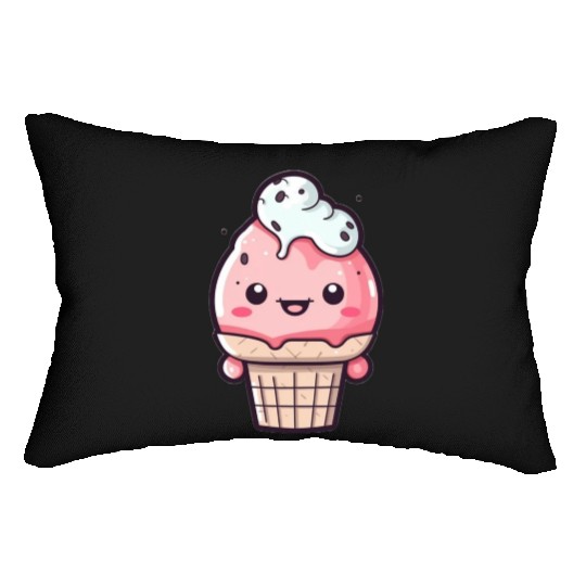 Embrace the Sweetness of our Cute Soft Ice Cream Lumbar Pillows
