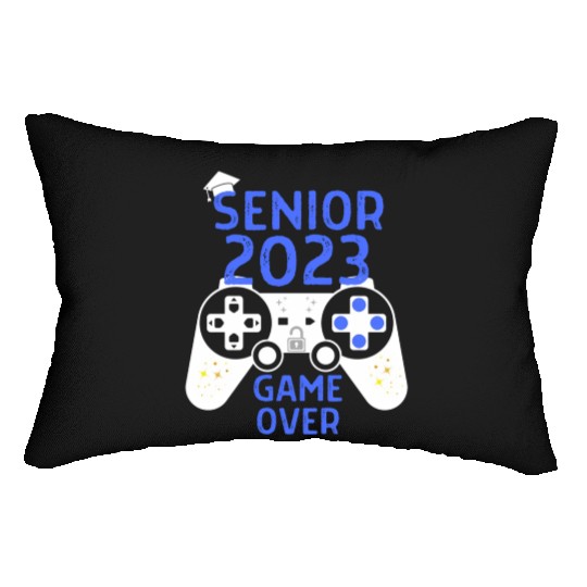 Class Of 2023 Senior Video Game Over School Gamer Lumbar Pillows