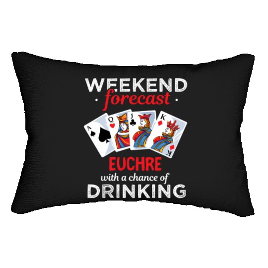 Euchre Player - Euchre Drinking Card Game Lumbar Pillows
