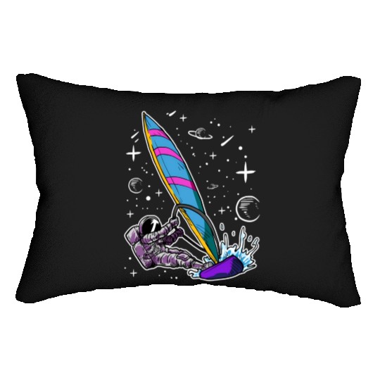 Astronaut Space Surfer Windsurfing Windsurfer Lumbar Pillows