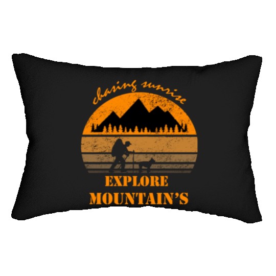 Chasing Sunrise Explore Mountain Lumbar Pillows