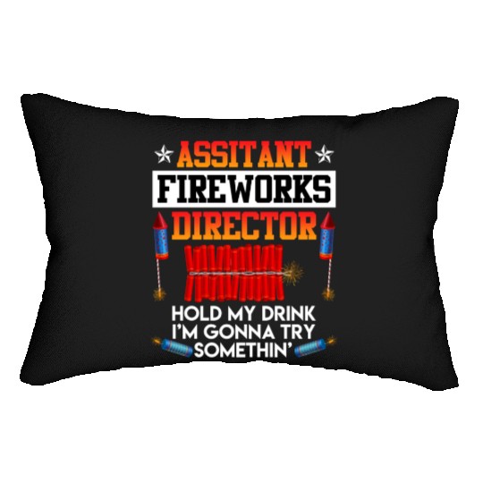 Independence Day Assistant Fireworks Director USA Lumbar Pillows