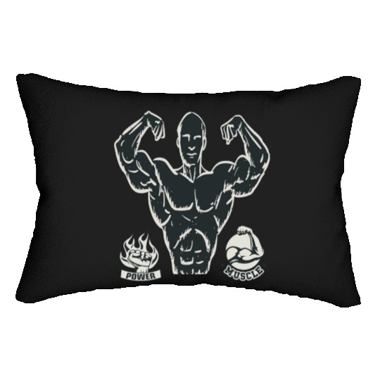 workout and gym power Lumbar Pillows for athletic men