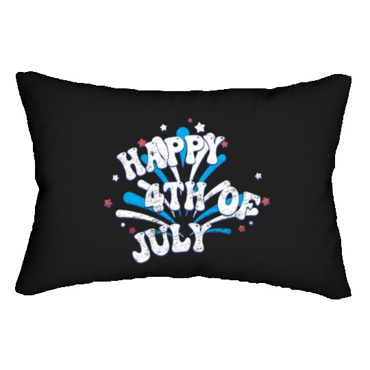 Happy 4th Of July Usa Us Independence Day Lumbar Pillows
