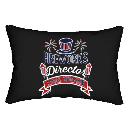 Fireworks Director 4th of July Lumbar Pillows