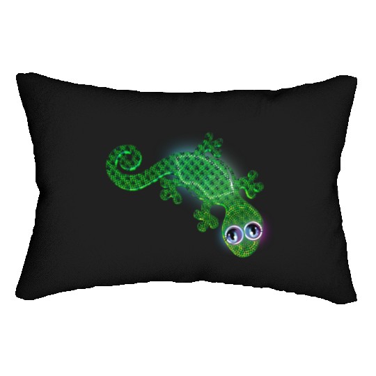 Green lizard Lumbar Pillows