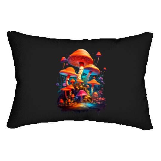 Neon Mushrooms 303 Lumbar Pillows