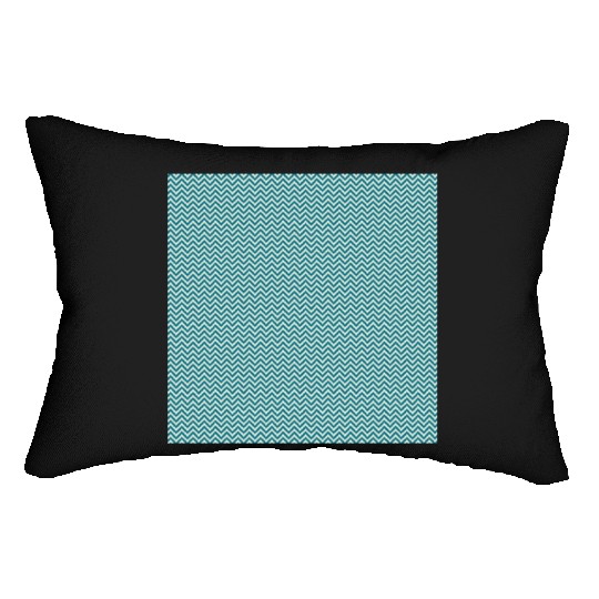 Retro Teal Chevron Pattern Lumbar Pillows