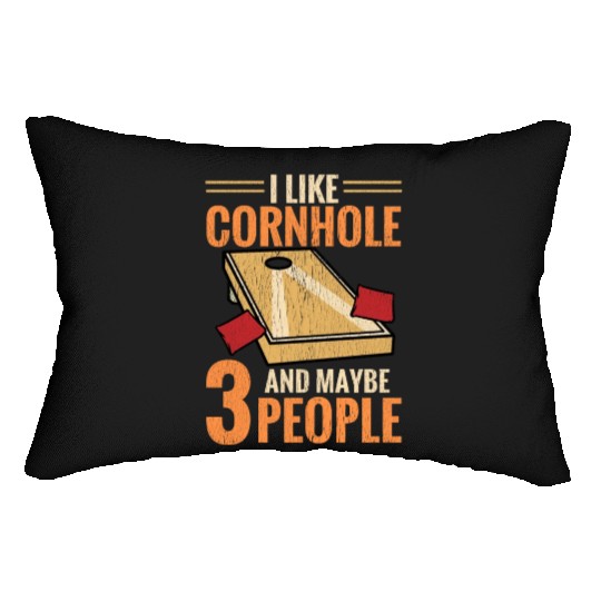 Funny Corn Hole Lumbar Pillows